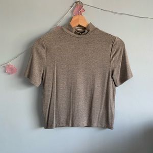 💕SWS turtleneck ribbed tshirt top In gray💕